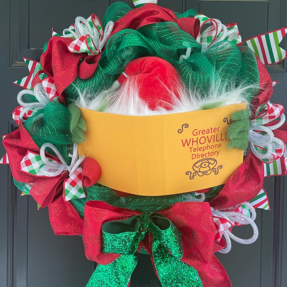 Grinch inspired wreath